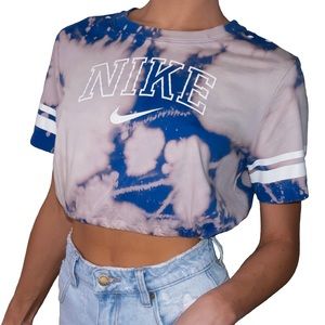 vintage reworked nike elasticated crop top